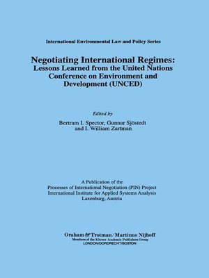 cover image of Negotiating International Regimes